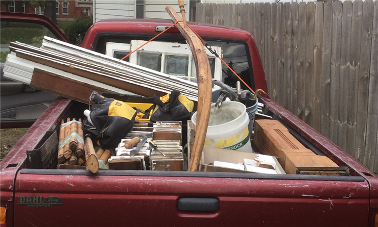 Items salvaged from home set for demolition
