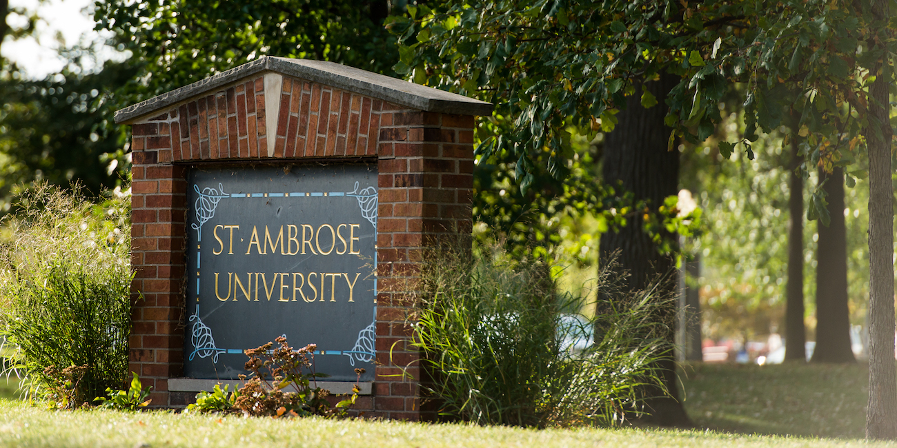 ambrose university sign