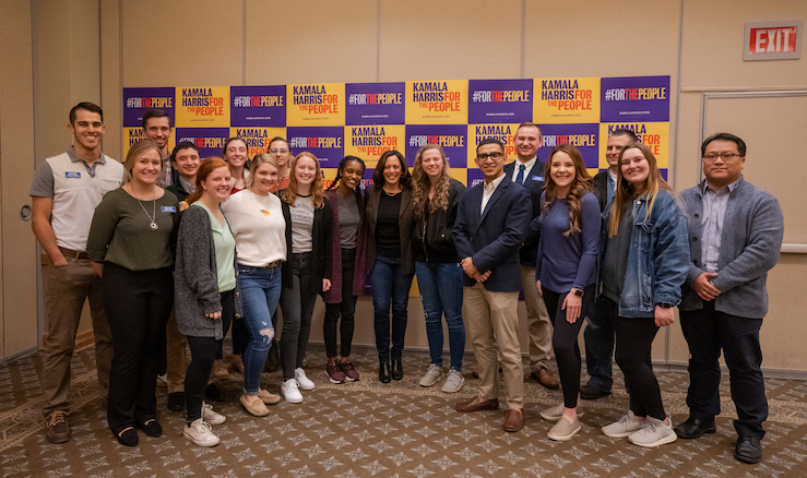 Meloy and group with Kamala Harris